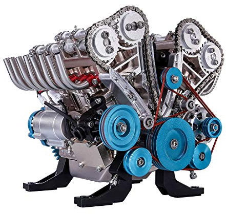 V8-Motor-Modellbausatz, TECHING 1:3 mechanischer Motorbausatz, wissenschaftliches Experimentierspielzeug – 500+ Teile, 17,2 x 19,8 x 18 cm (3154244-1928-1024488961)