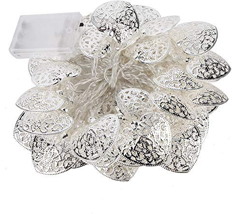 Joyzan Lichterkette, Herz 20 LED Netzlicht 2.5M Warmweiß Magische Atmosphäre Innenlampe Dekoration Valentinstag Liebe Für Garten Weihnachten Urlaub Party Schlafzimmer Zuhause Balkon Hochzeit Deko