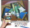 Malen-nach-Zahlen-Set für Erwachsene und Kinder, Motiv: Bordeaux-Flasche, Gemälde von Juan Gris Arts Craft für Heimdekoration