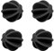 Rohesia Shaker Balls Shaker Bottle Ball Replacement Milkshake Protein Powder Whisk Ball for Shaker Cup Bottle (4 Pcs Black Plastic-A)