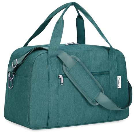 Narwey für Ryanair Handgepäck 40x20x25 Kleine Reisetasche Handgepäck Tasche für Flugzeug Weekender Sporttasche Damen Herren 20L (Blau Grün)