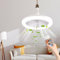 LED Ceiling Fan with Lights, 30W Ceiling Fan Lights with Remote Control, Lighting Fan Ceiling Light LED Dimmable Ceiling Fan Lamps, 3 Speeds, Timing Ceiling Light with Fan for Living Room Bedroom