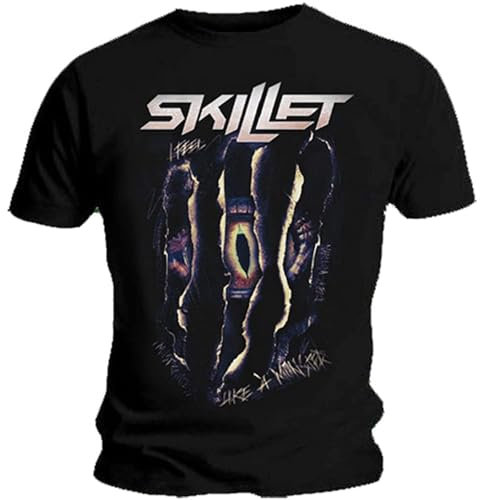 XNLOG T Shirt Skillet Nu Metal Cat Eye T-Shirt Black M