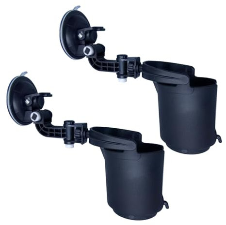 Versenkter faltbarer Getränkehalter, faltbare Konsole Getränkehalter mit Saugnapf, Fahrzeug verstellbarer Getränkehalter, Flaschenhalter, Auto-Dosenhalter, Behälter und Organizer (2 Stück)