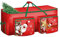 Alupssuc 230cm Borsa per Albero,Custodia per Albero,Sacca Tessuto Oxford 600d, Borsa per Palline di Natale Robusto e Durevole, Custodia Impermeabile, Tasca Laterale, Con Motivo Carino - Rosso