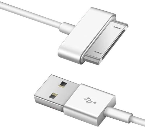 Tomonobu 30 Pin Charging Cable, 2 Pack Sync and Durable Charging Cable Compatible with iPhone 4/4S/3G/3GS,iPad 1/2/3, and iPod (3.2 Feet) White