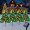 Qoosea 4 Albero di Natale con Luci Solari Esterni 80LED Multicolore Alberi di Natale con Fiocchi di Neve Addobbi Natalizi 8 Modalità Luci (Alberi di Natale con Fiocchi di Neve)