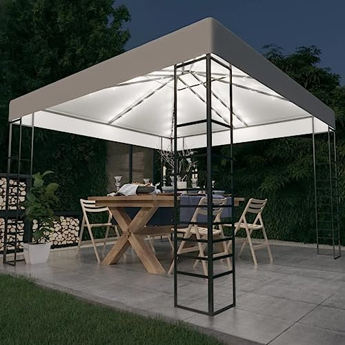 PURADAY Tente de jardin, 3 x 3 m, blanche, tonnelle de jardin, pergola, auvent autoportant, pour réunions de famille et diverses utilisations