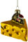 Baumschmuck Käse mit Maus - Baumkugel für Käseliebhaber, Weihnachtsdeko, Christbaumkugel