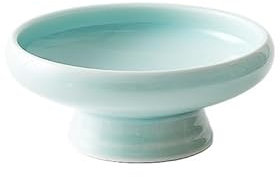 AFGFGHES Dinner Plates Creative Ceramic High-Foot Fruit Plate Bowl Chinese Hotel Restaurant Club Cold Dish Display Special Tableware Dinner Set(M)