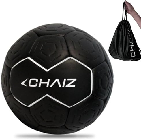 CHAIZ CNTRL Hype Grip Handball SCHWARZ | Trainings und Wettkampfball | Größe 2 | Frauen und Männer Handball | inkl. Balltasche