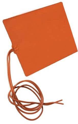 Konstante Temperatur Heizplatte, 100x120mm 12V 12W Silikonkautschuk Heizplatte Konstante Temperatur Elektrische Heizplatte Heizwerkzeug für Industrirohre Auto Wassertanks, 60℃ Maxium