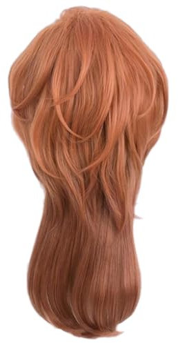 Ptdfjspt Orange Short Wig Cosplay Wig Wig Costume Men Anime Layered Character Costume Wig Halloween