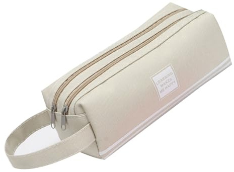 WKabnkn Bencil Fall Mit Großer Kapazitätsbeutel Reisestifttasche Leinwand Beutel Reise Make Up Beutel Für Studentinnenschule Büro Zubehör Fall