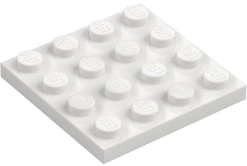 LEGO Plate 4 x 4, Part 3031, Multiple Colours Available (White, 2, count)
