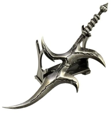 Housunzi Elden Rings Black Messer Nachbildung 18 cm, Vollmetall Minispiel-Sammlerstück mit Präsentationsständer Dekoration für den Schreibtisch