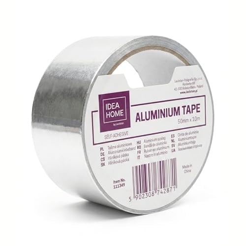IDEA HOME Aluband Selbstklebend 50mm x 10m Aluminiumband Hitzebeständig Silber