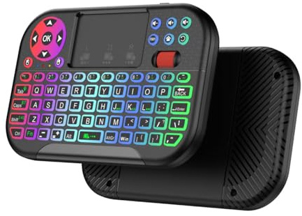Mini Wireless Keyboard, 2.4G/BT 5.0 Dual-Mode Backlit Portable Keyboard