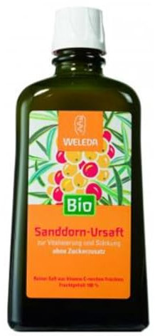 WELEDA Bio Sanddorn-Ursaft, Vitamin C Quelle zur Stärkung des Immunsystems, vitalisiert gegen Müdigkeit & Erschöpfung, Sanddornsaft ohne Zuckerzusatz (1 x 250 ml)
