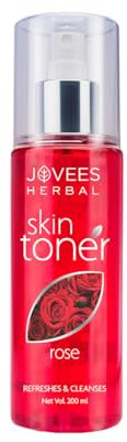 Jovees Herbal Rose Skin Toner | 200ml x Pack of 1 | For Youthful Skin, Tightens Pores, Healthy Glow | 100% Natural | Normal to Dry Skin | Anit Ageing | Por Tightening Skin | Dermatologically Tested