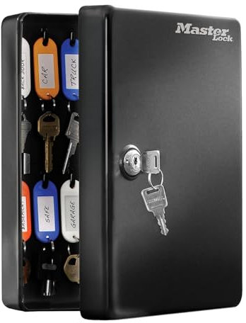MASTER LOCK Schlüsselschrank [Schlüsselschloss] [25 Schlüsselhaken] KB-25ML - Enthält 25 Schlüsseletiketten