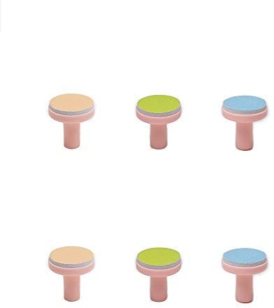 Replacement Pads for Electric Baby Nail Trimmer - Jaybva 6PCS Grinding Heads Polish Disc for Standard Nail File Clippers and Cutter Kit Pink