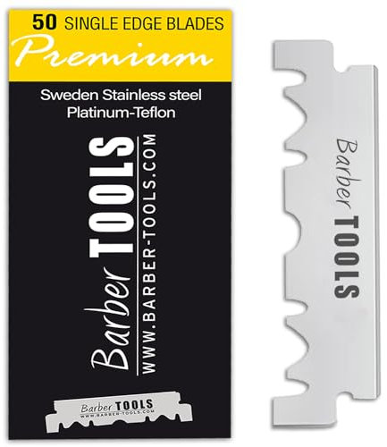 Boite de 50 lames pour rasoir droit coupe-choux lame interchangeable - BARBER TOOLS