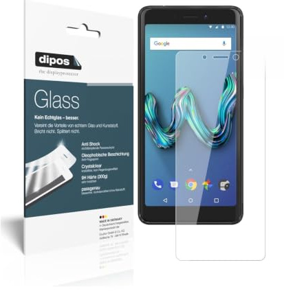 dipos 2x Displayschutzfolie 9H klar für Wiko Tommy 3 | Bricht und splittert nicht, kein Echtglas, Anti-Shock, passt perfekt, kratzfest, blasenfrei, hüllenfreundlich, selbstklebend