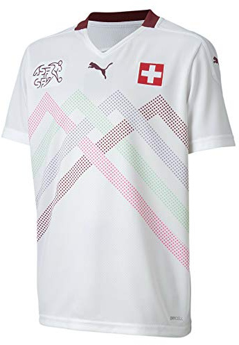Puma Sfv Away Shirt Replica Jr Football Jersey - White-Pomegranate, 140