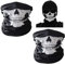 UBERMing 2 Stück Schädel Maske Multifunktionstuch Balaclava Totenkopf Halstuch Schädel Bandanas Skull Sturmmaske Halloween Kopftuch für Fahrrad Motorrad Ski Karneval Kostü Ghost Karneval Party