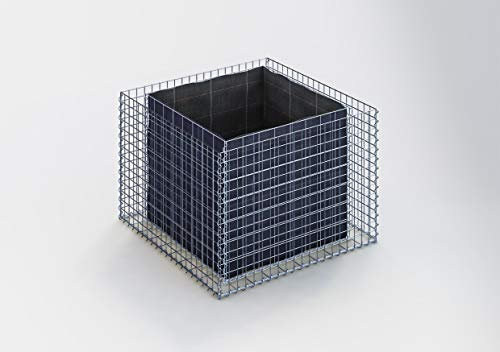 GABIONA - Gabionen Hochbeet HxBxT: 100x70x100 cm - Eckiger Gabionenkorb als Beet für den Garten - Maschenweite 5x5 cm