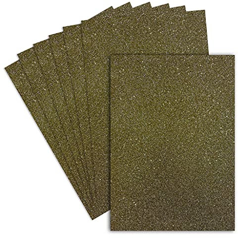 Springboard Coloured Glitter Card 10-Pack - A4 Sheets of 230gsm Glitter Card for Arts and Crafts with Non-Shed Design for Less Mess - Champagne
