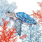20 Servietten Schildkröte im Ozean | Tischdeko | Decoupage | Serviettentechnik 33x33cm