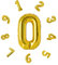 40 Number Balloons,Helium Number 0 Balloons Birthday,Self Inflating Number Balloons,Foil Balloon for Birthday Party,New Year Decoration,Anniversary Decoration,Company Celebration (Gold #0)