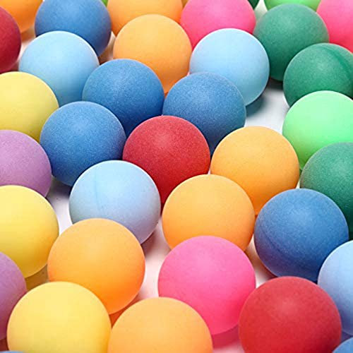 Cockjun 50 Stück Farbige Ping Pong Bälle, 40 mm Mehrfarbige Pong Bälle für Pong Spiele, Haustierspielzeug,Unterhaltungs Tischtennisbälle, Gemischte Farben für Spiel (Mehrfarbig)