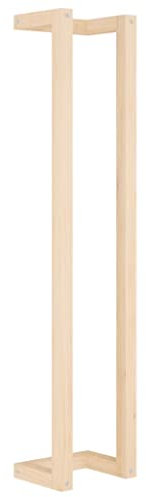 vidaXL Porte-Serviette Mural Support de Serviette Organisateur de Rangement Salle de Bain Maison Intérieur 23x18x110 cm Bois de Pin Massif