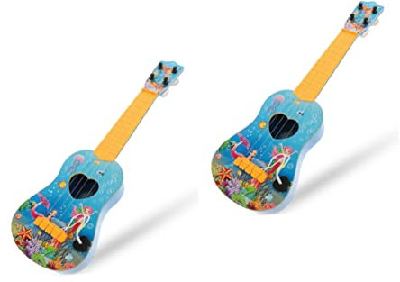 MILISTEN 2st Kinder Gitarre Cartoon-Tier-Gitarre Kleinkindgitarre 2 Jahre Alt Gitarrenspielzeug Aus Kunststoff Kindergitarre Für Jungen Kindergeige Ukulele Plastik Musik Baby Kleine Gitarre