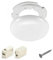 Kabelabdeckung Decke m. Montageset Abdeckung Lampenanschluss Decke Aufputz Baldachin Verteilerdose Decke Blinddose Deckenverteilerdose ultraflach Ø 10cm, Höhe 1,5 cm (1x 100mm +Schraubenset & Klemmen)