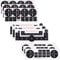 WEBEEDY 9 Sheets Car Button Stickers Kit, Steering Wheel Replacement AC Dash Button Repair Sticker, Button Decals Stickers Accessories, 3 Styles