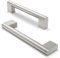 FURNIWARE 5 Stück Möbelgriffe, 128mm Bohrlochabstand Edelstahl Möbelgriffe Schrankgriffe Küche Kabinett Griff Verwendet für Türgriff der Badezimmertür Kleiderschrank(Gebürstetes Satin-Nickel)