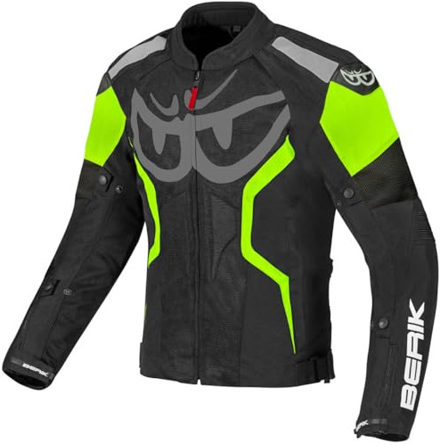 Berik Imola Air Motorrad-Textiljacke, schwarz/grün, 54 | Atmungsaktiv