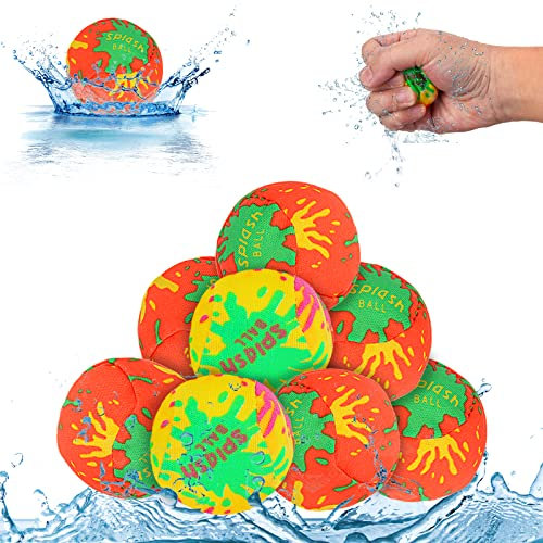 EKKONG 8 Piezas bolas de agua, Bombas de agua reutilizables, Juego de bombas de agua, Bolas de bombas de agua, Juguetes de agua para niños al aire libre