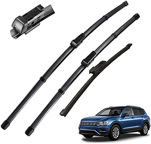 LHD Scheibenwischer vorne und hinten für VW für Tiguan MK2 2017-2020 Auto Windschutzscheibe Windschutzscheibe Fenster 26 + 21 + 14 Wischer