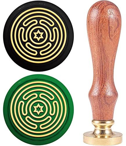 CRASPIRE Wachssiegelstempel mit Krone, 25 mm, Distel, Blume, Pflanze, Siegelwachsstempel, Retro-Holzstempel, abnehmbarer Messingkopf, für Hochzeitseinladungen, Umschläge, Halloween, Weihnachten,