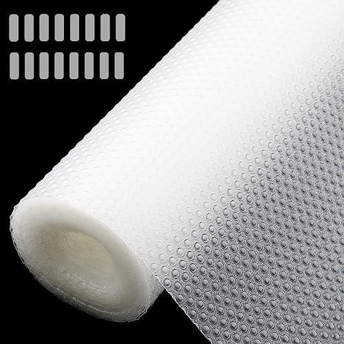 Protector Cajones Cocina, Antideslizante Plastico Protector Muebles, Non Adhesivo Alfombrillas para Nevera, Fundas Impermeables con 50 Adhesivo Doble Cara para Armarios, Cajones y Armarios(30x500CM)