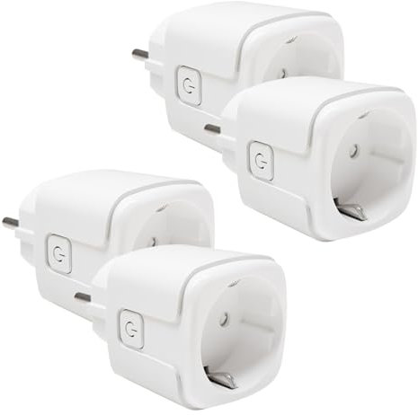 LED ATOMANT Pack 4x Enchufe Inteligente WiFi 16A, Medidor de Consumo, Programable con Temporizador y horarios, Control Remoto por APP Smart Life y Voz, Compatible con Alexa y Google Home