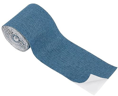 PH PandaHall Patch di Riparazione in Tessuto di Lino Blu, Toppe in Tessuto di Lino Autoadesive da Le Toppe di Lino Grandi Fai-da-Te Possono Essere Utilizzate per Rattoppare I Divani, Sedili Dell'Auto