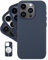 LONLI Classic - (for iPhone 15 Pro) - European Nappa Leather Phone Case - Smoothen and Soften Over Time - Compatible with Magsafe - Midnight Blue