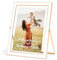 Vasemouh Cadre Photo 15x20 avec Passe-Partout, Cadre Blanc en Métal et en Verre Adapté aux Photos de Format 13x18 ou 15x20 CM