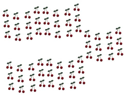 ifundom 5st Bayberry-kugel-schnur-ornament Girlande Aus Filz Geburtstagsbanner Erdbeere Zimmer Dekor Erdbeere Küche Dekor Erdbeervase Christbaumschmuck Lorbeere Baumwollfaden Spielset